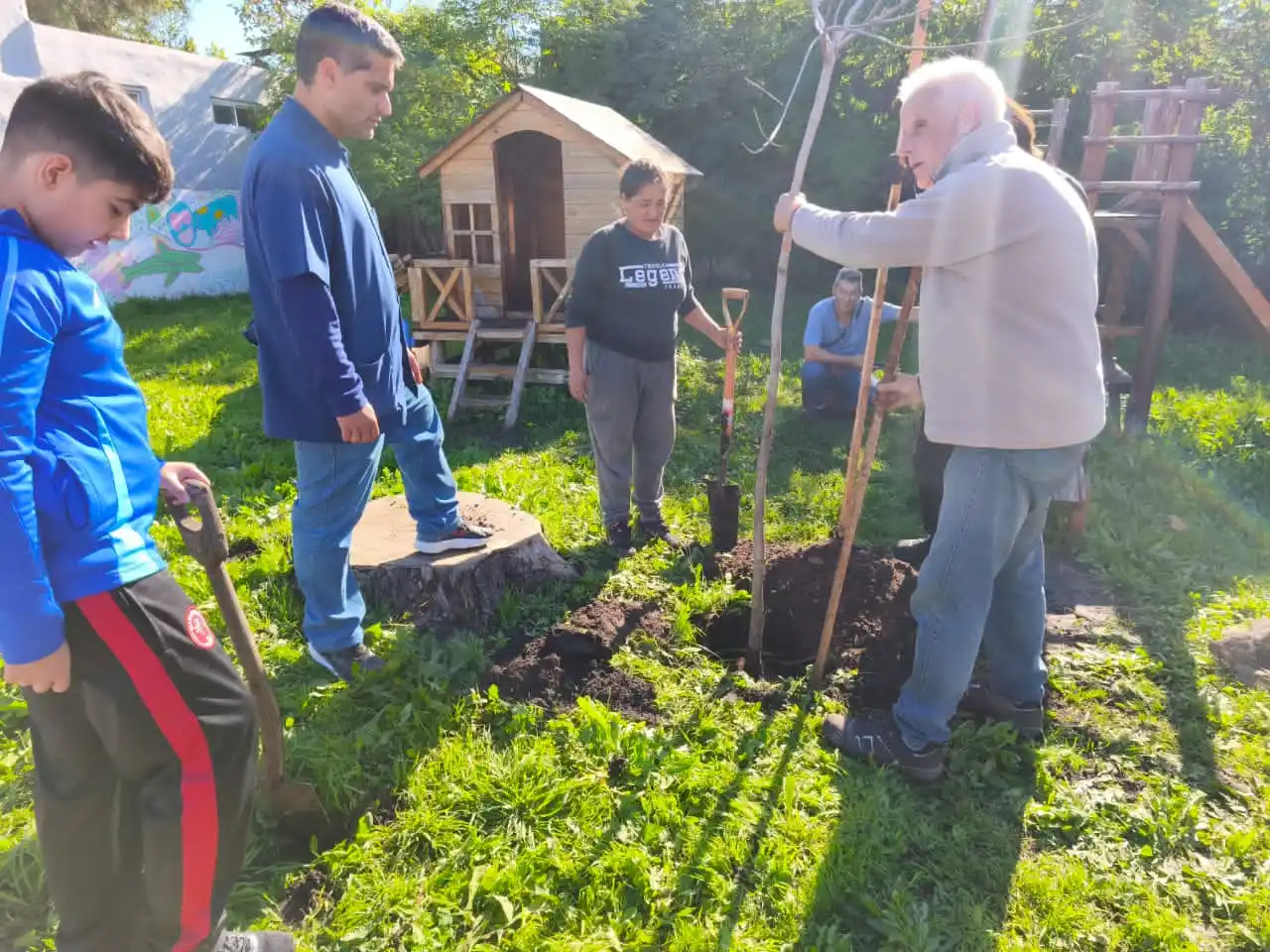 Trabajos en la Escuela N° 502