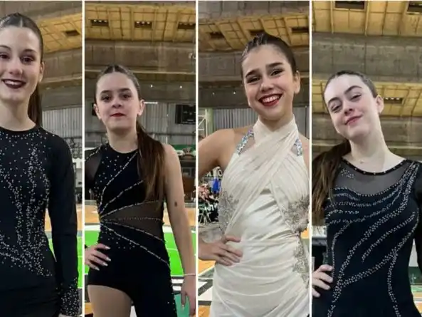 Patinadoras de Almagro compitieron en Reconquista.Foto:Todo a Pulmón