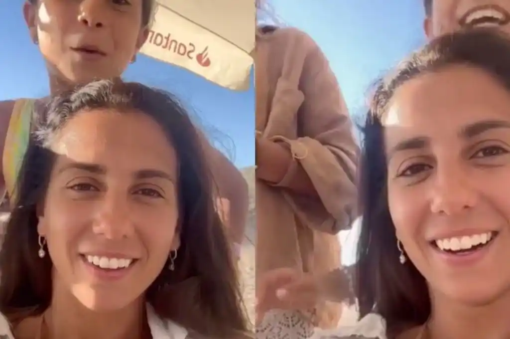 Cinthia Fernández con sus hijas