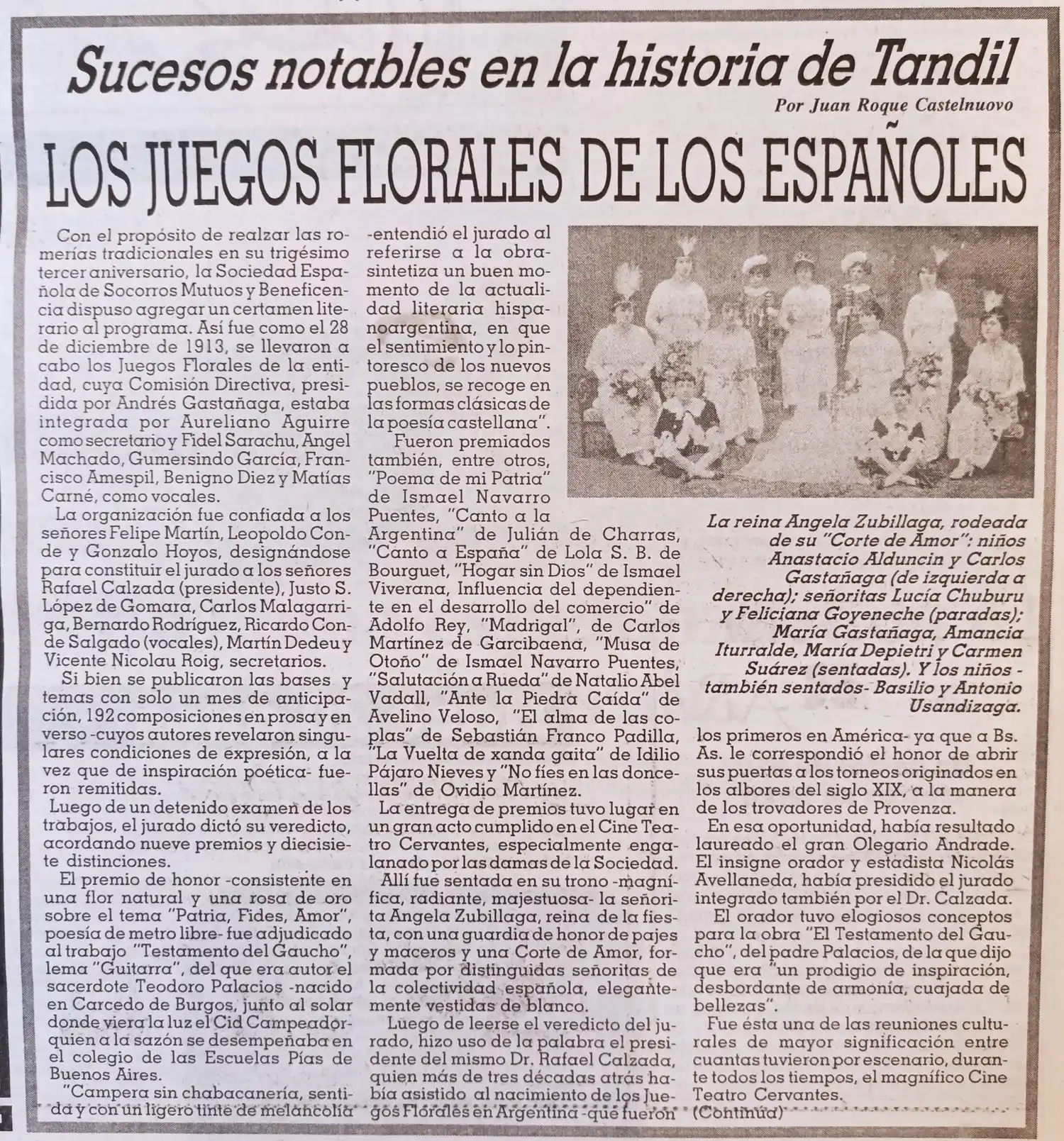 Los Juegos Florales españoles   -  Capítulo 1.