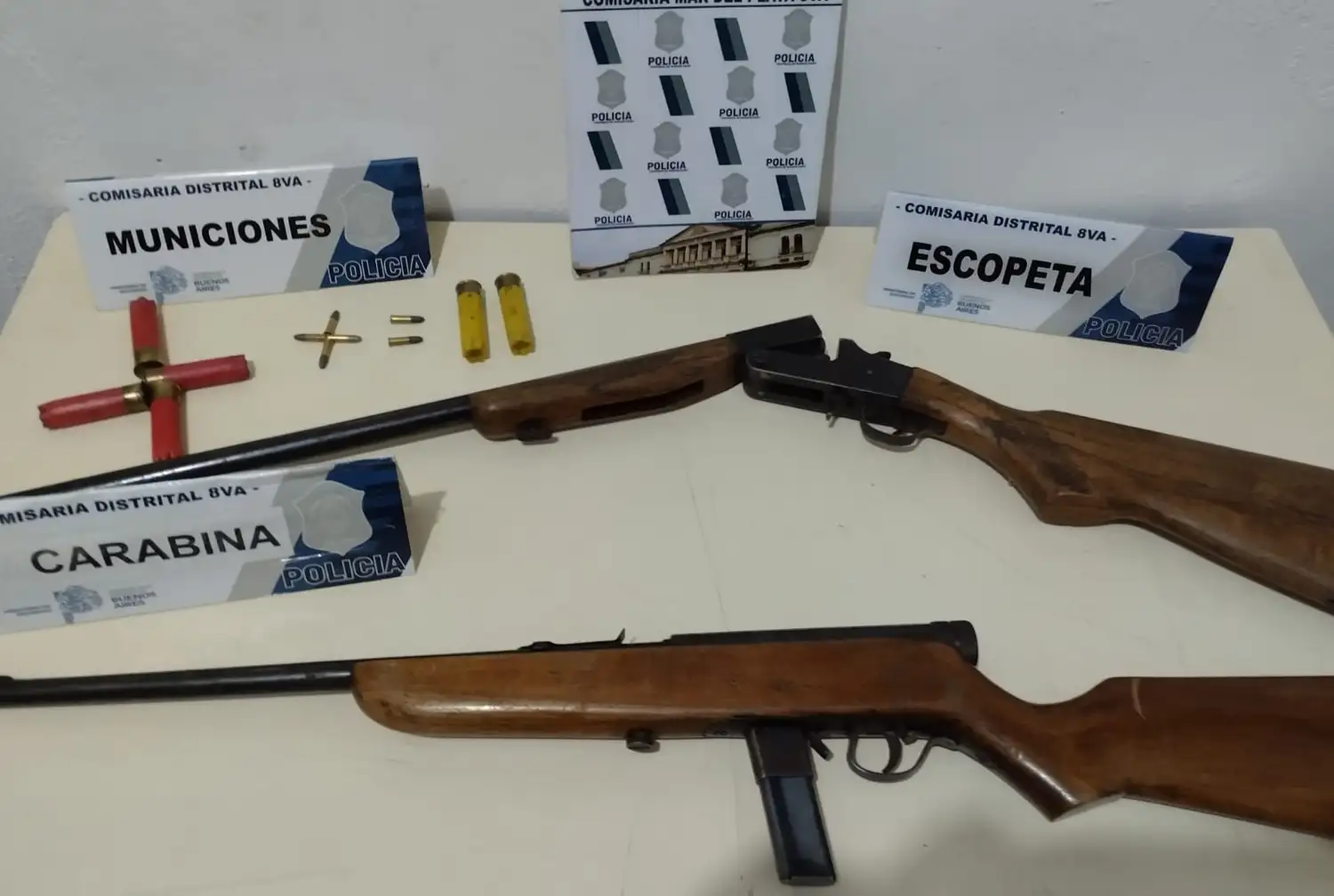 Las armas fueron llevadas a Policía Científica para ser periciadas.