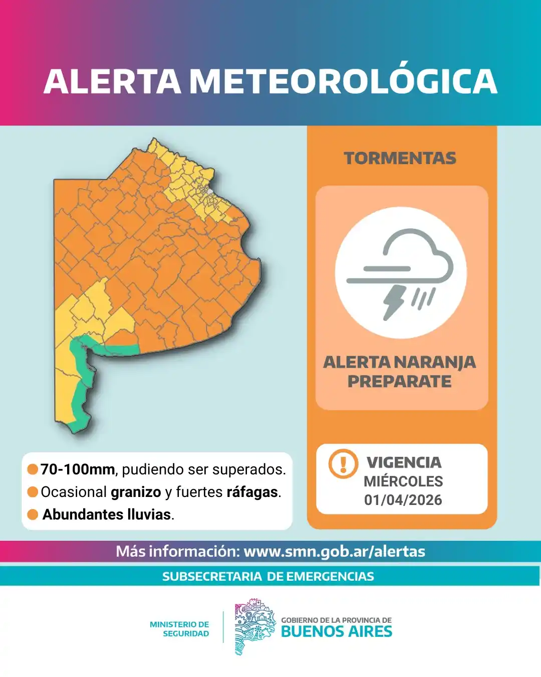 Municipio y el Servicio Meteorológico Nacional.