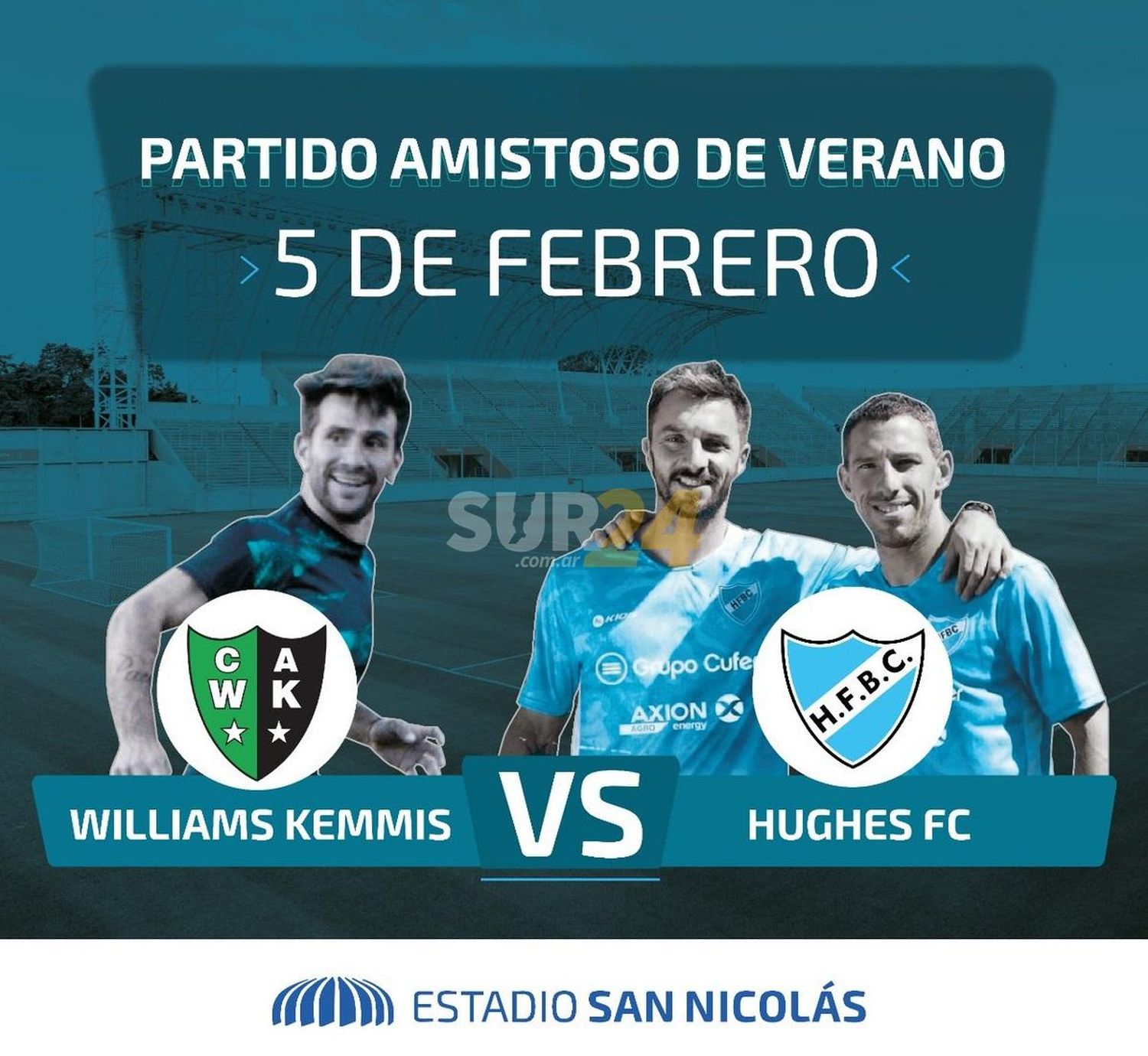 Entradas en venta para el desafío entre Hughes FBC y Williams Kemmis