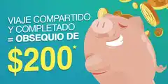 Durante Febrero, ViamoTutti te regala $200 en cada viaje 