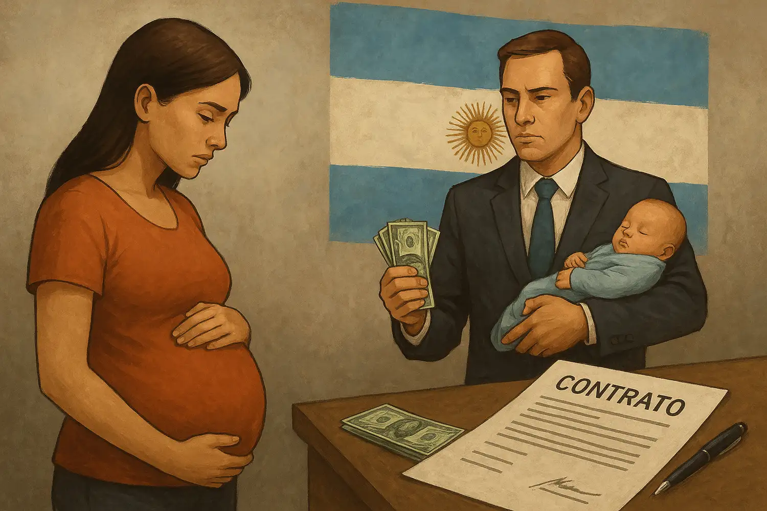En Argentina, la subrogación opera en un limbo legal que favorece contratos ilícitos, explotación de mujeres y vulneración de derechos humanos.