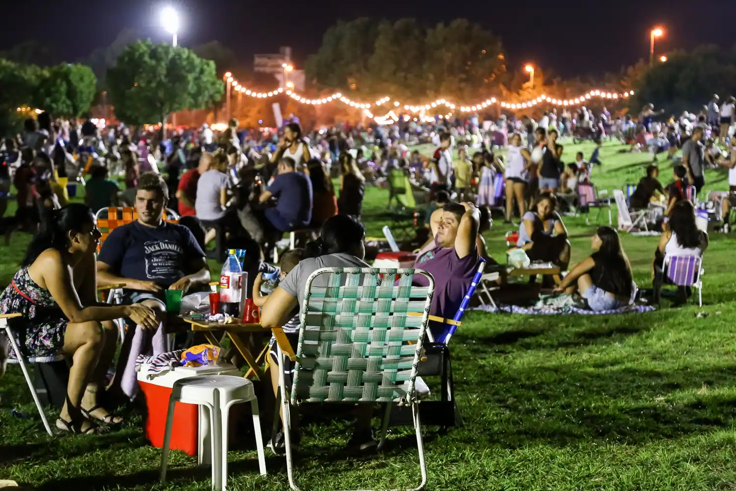 Miles de rosarinos disfrutaron del pícnic nocturno