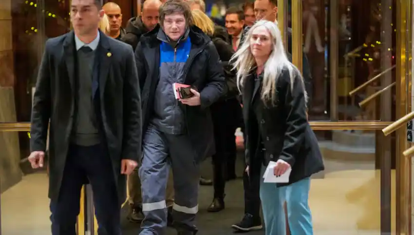 La llegada de Milei a Oslo -  AP