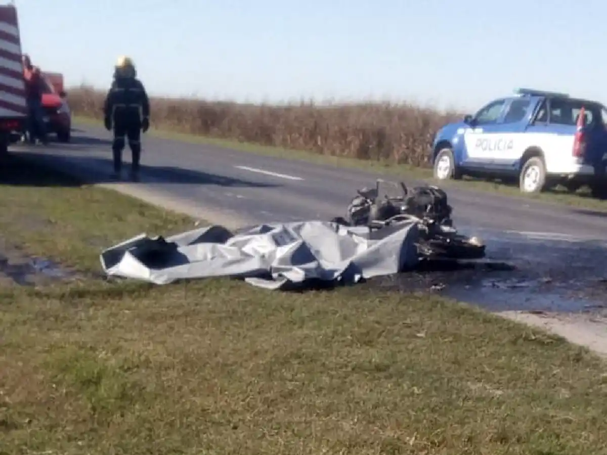 Murió un motociclista tras un accidente en la ruta 158