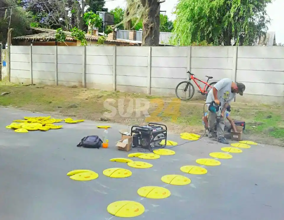 Incorporan nuevos reductores de velocidad para mayor seguridad vial