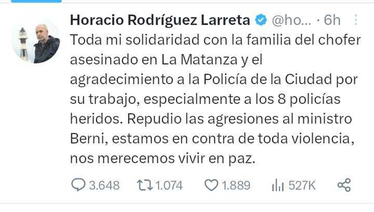 La reacción de los políticos 
ante la agresión a Sergio Berni