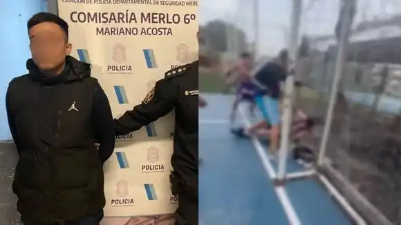Se entregó el joven que propinó una brutal patada en la cara en medio de una pelea en unas canchas de fútbol de Merlo