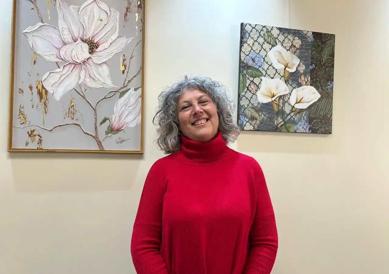 Cristina De Leo llegó con su arte a la Biblioteca Cacuri