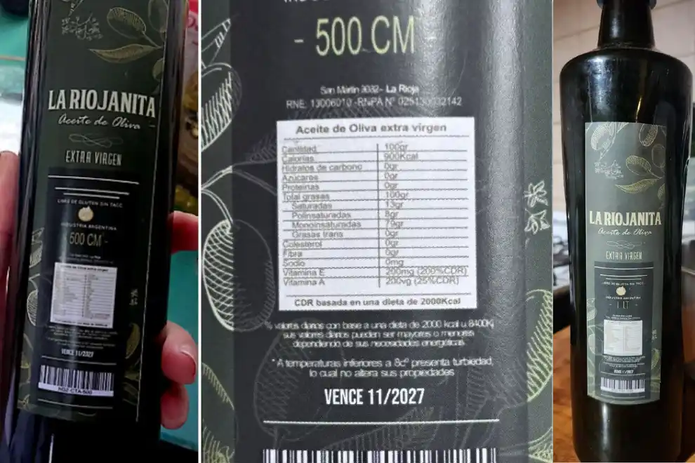 Prohíben la comercialización del aceite de oliva "La Riojanita"