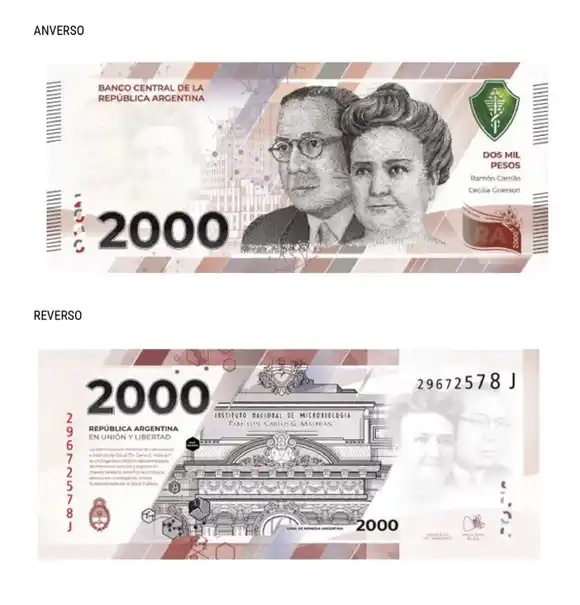 El Banco Central aprobó la emisión de un nuevo billete de $ 2.000