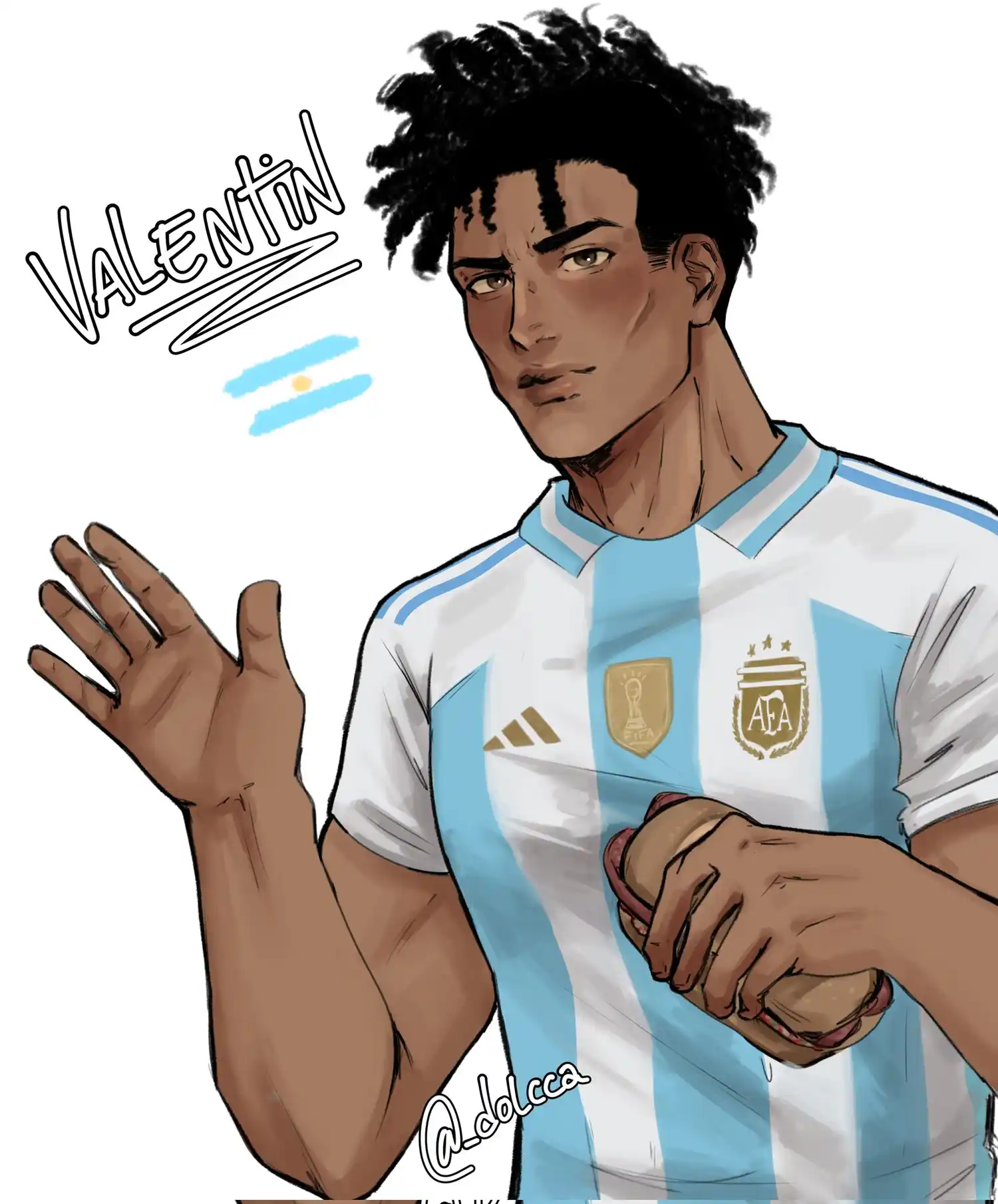 Valentin con la camiseta de la Selección