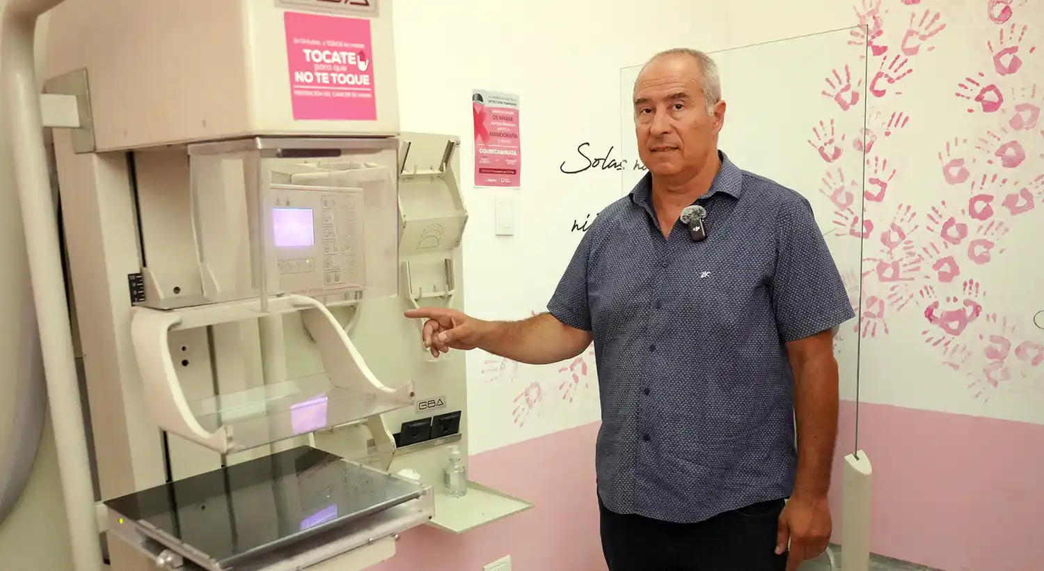 El director. Marcelo Laserna, en el sector de mamografía