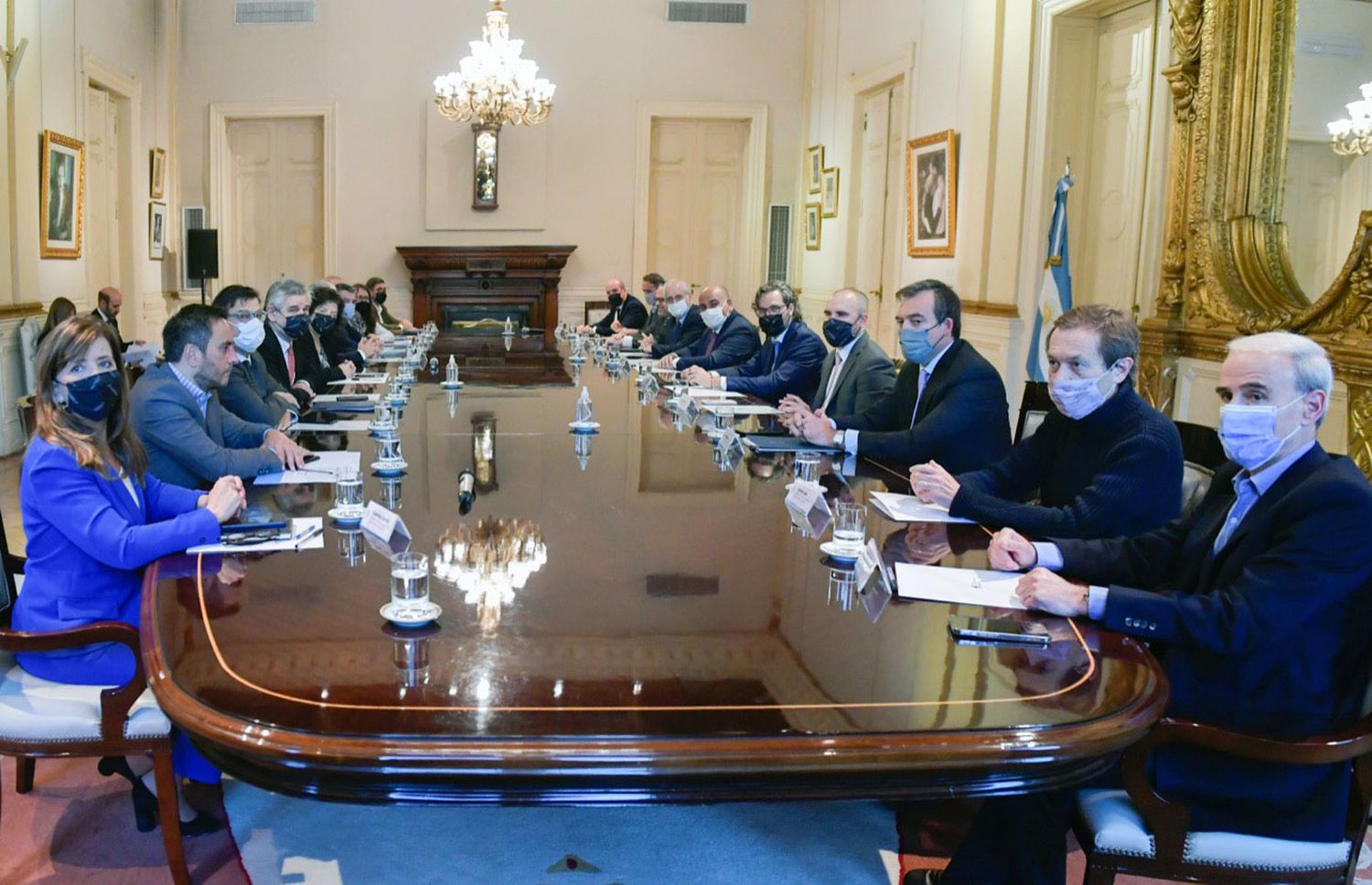 El gabinete sesionó ayer a la mañana en la Casa Rosada.