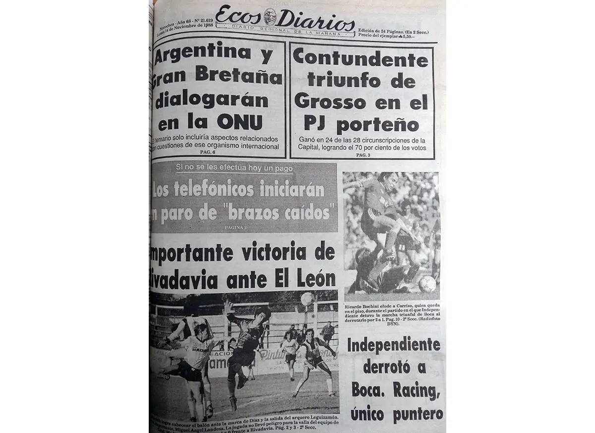 Lunes 14 de noviembre de 1988