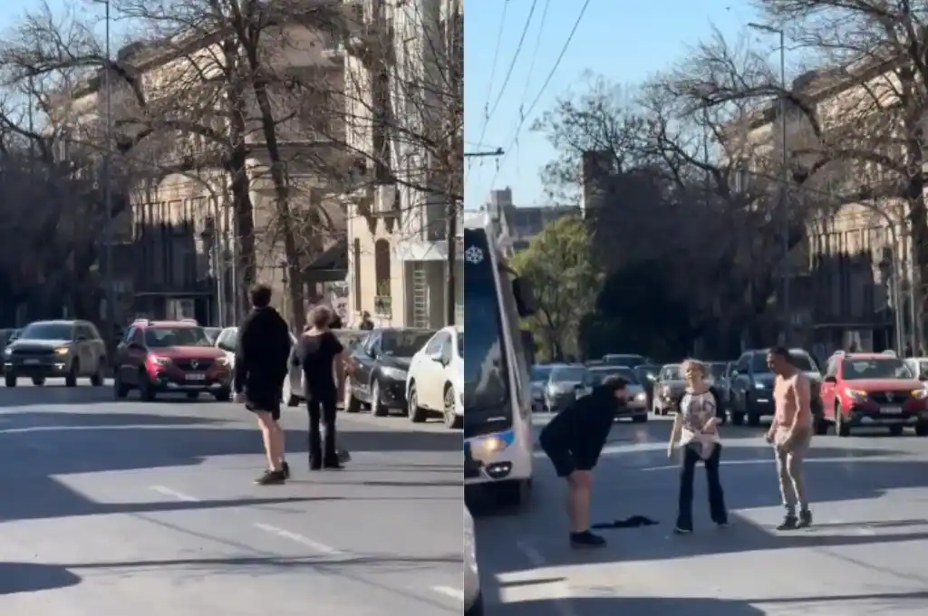 La abuela logró evitar una pelea física y los hombres se dispersaron.