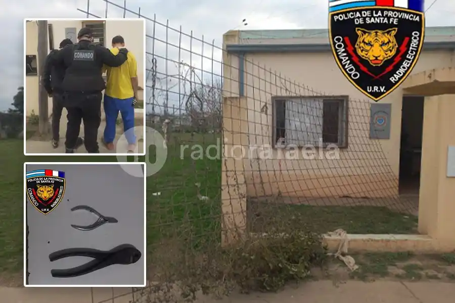 Cargaban una malla metálica, una pinza y un alicate de mano: terminaron en comisaría