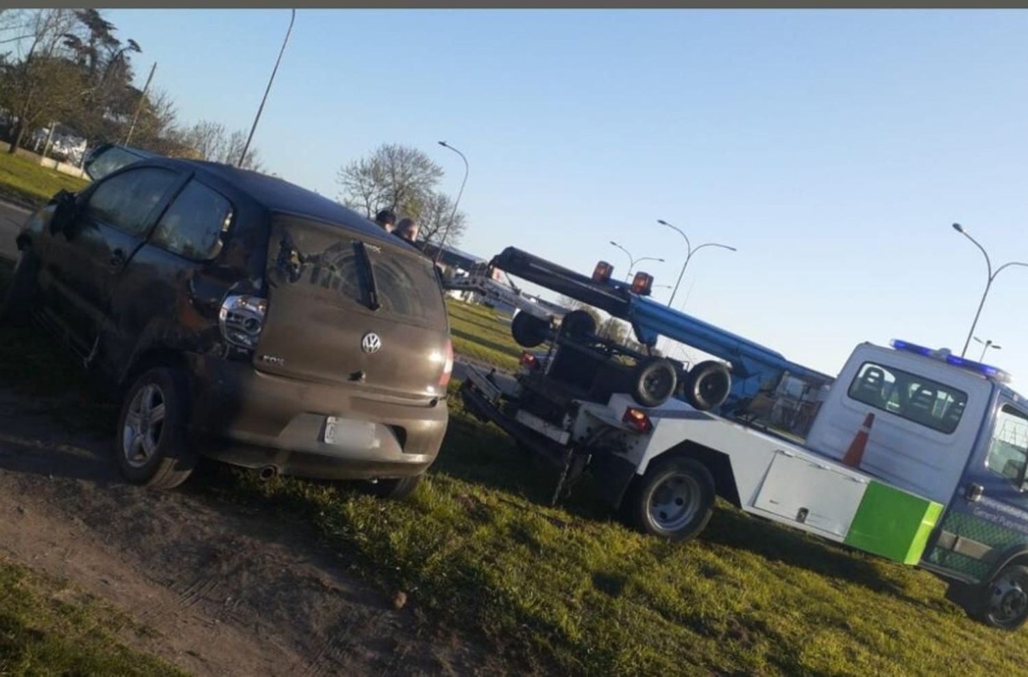 Vuelco en avenida Juan B. Justo
