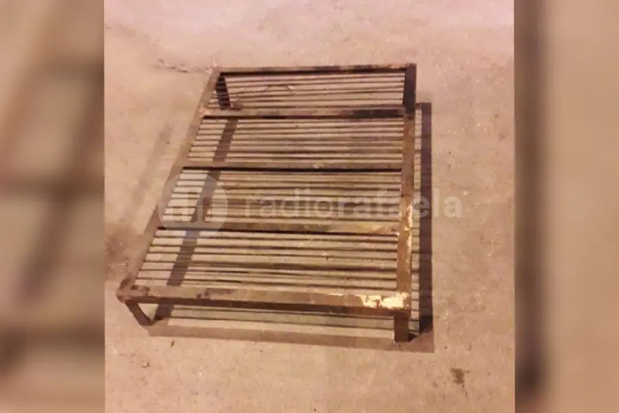 Lo vieron cerca de la medianoche llevando una parrilla: dijo que la encontró en un contenedor