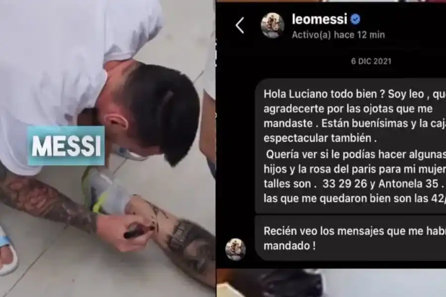 "Soy Leo", el mensaje de Messi a un emprendedor de ojotas que se hizo viral