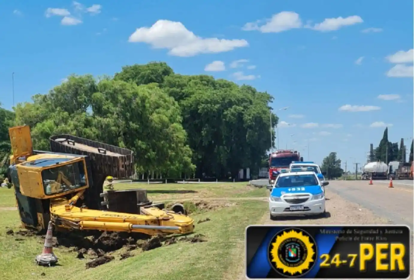 Accidente de tránsito en el acceso a General Ramírez: no hubo personas lesionadas