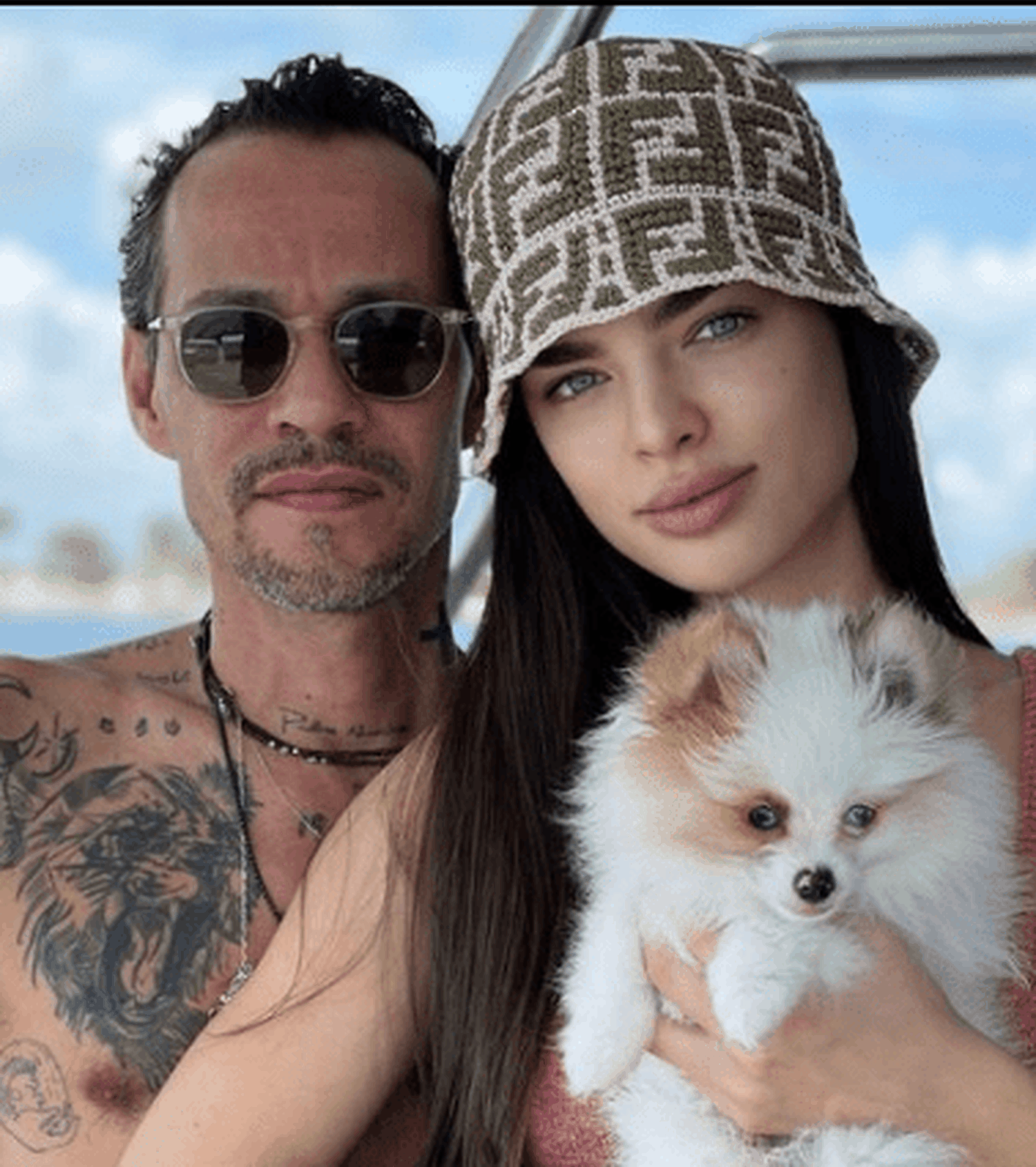 Hasta Blue fue a la boda de Nadia Ferreira y Marc. Foto Instagram
