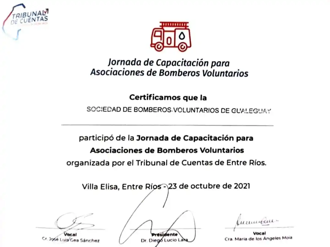 Bomberos participaron de una capacitación en Villa Elisa