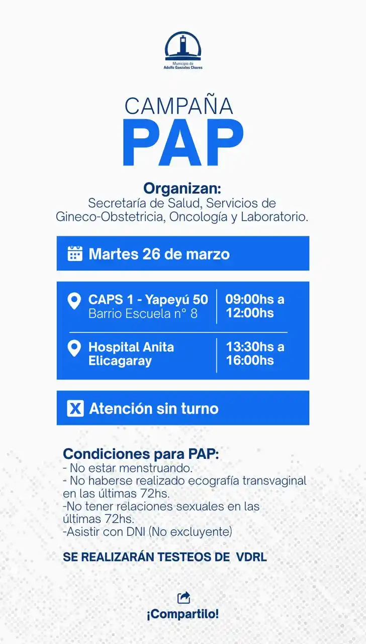 Chaves: Comienza la jornada por el Día Mundial de la Prevención del Cáncer de Cuello Uterino