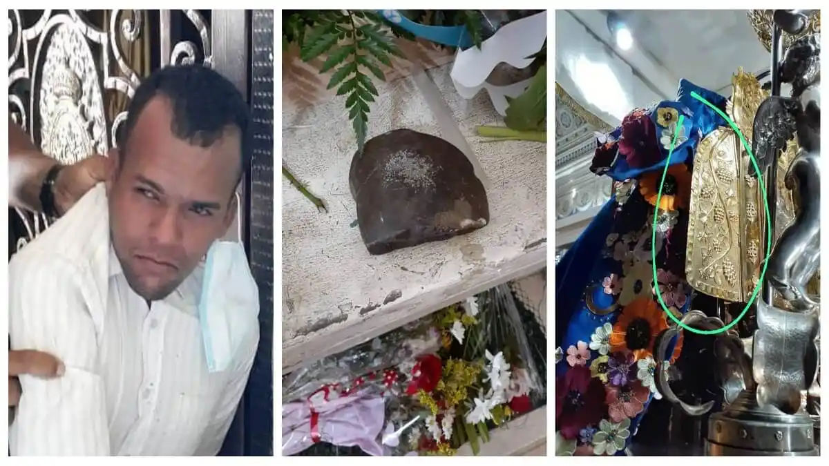 ATRAPAN AL SUJETO QUE LANZÓ una piedra contra la Virgen de La Chinita