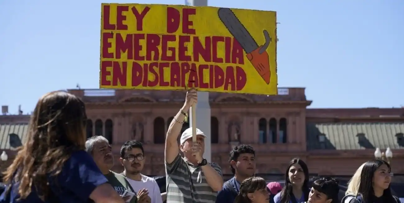 El reclamo de la aplicación de la ley de Emergencia en Discapacidad generó movilizaciones durante varios meses. Crédito: Foro Permanente Discapacidad.