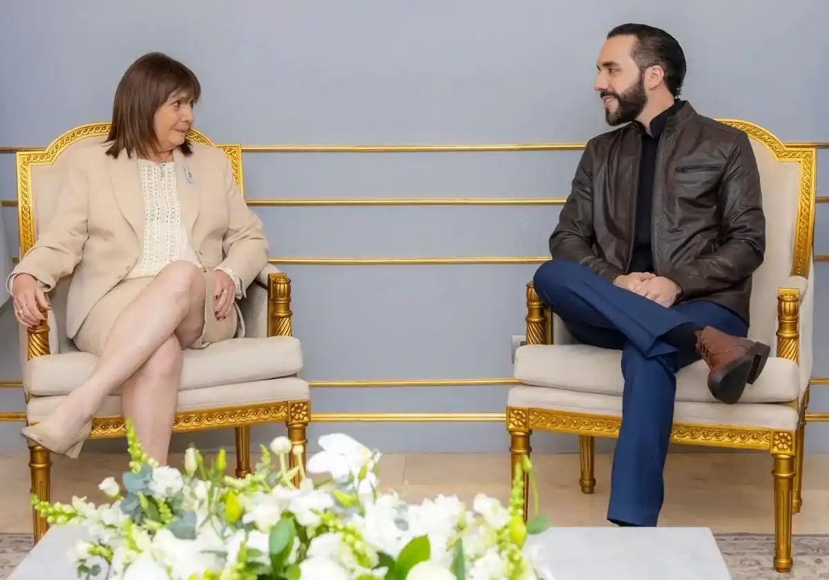 Patricia Bullrich se reunió con Nayib Bukele en El Salvador