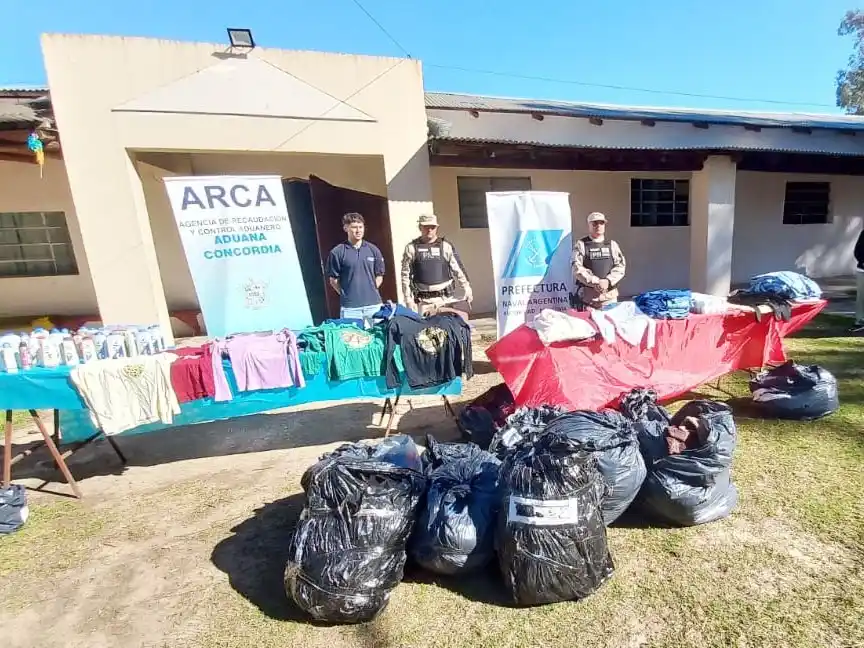 Prefectura Concordia concretó una entrega solidaria de mercadería secuestrada