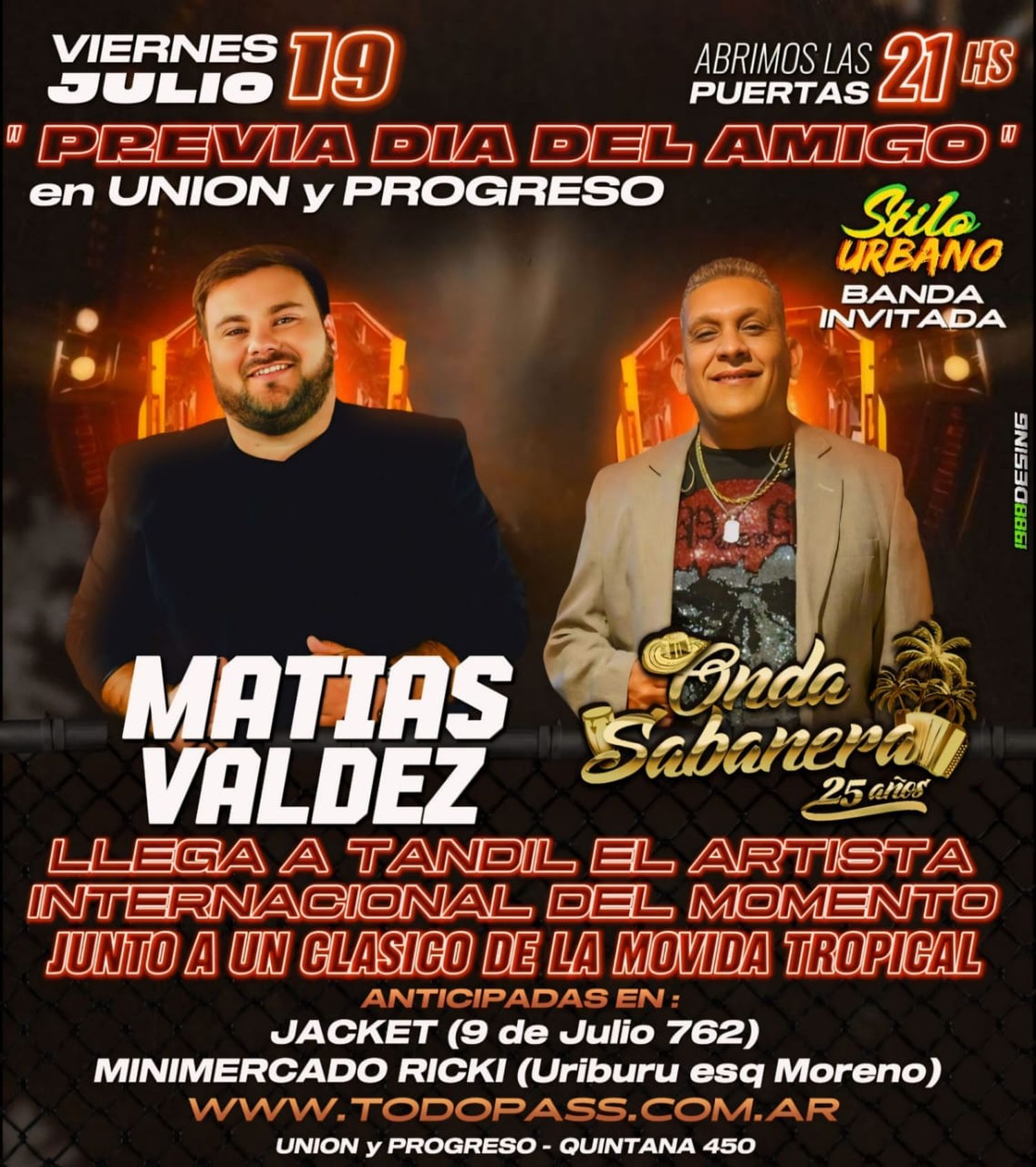 Noche de cumbia con Matías Valdéz y Onda Sabanera en Unión y Progreso