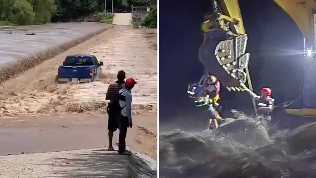 El hecho ocurrió en el río Ameca, cuando intentaban cruzar el cauce y la fuerza del agua terminó desplazando el vehículo.