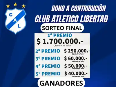 Se conocieron los ganadores del Bono Contribución del Club Libertad
