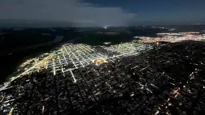 Impactantes imágenes: Un apagón dejó a media ciudad entrerriana sin luz