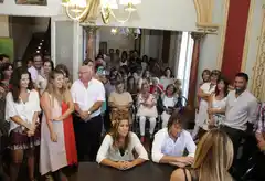 Se celebraron los cinco casamientos previstos en la emblemática Casa de la Cultura  