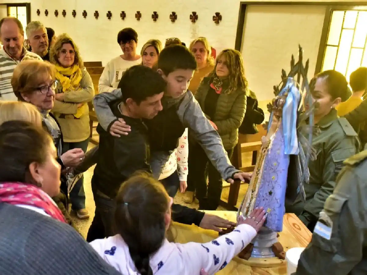 La imagen de la Virgen de Luján que estuvo en Malvinas pasó por San Francisco 