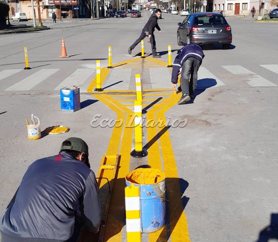 Trabajos. En la esquina de Diagonal y 75