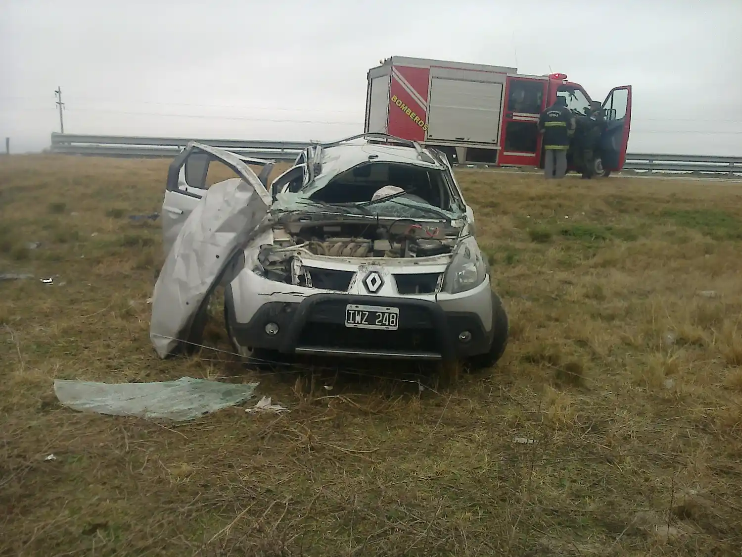 Ruta 14: Vuelco sin heridos de gravedad