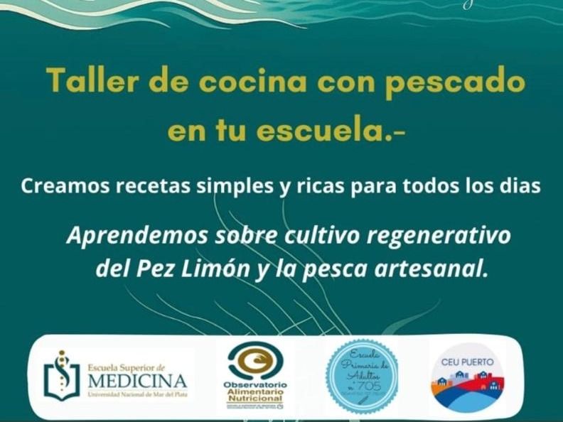 “Saberes & Cocina del Mar”: un taller para acercar la pesca regenerativa y la alimentación saludable a la comunidad
