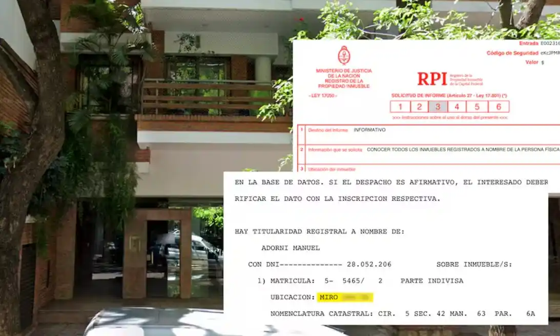 El edificio en el que compró el departamento Adorni y los documentos que lo demuestran