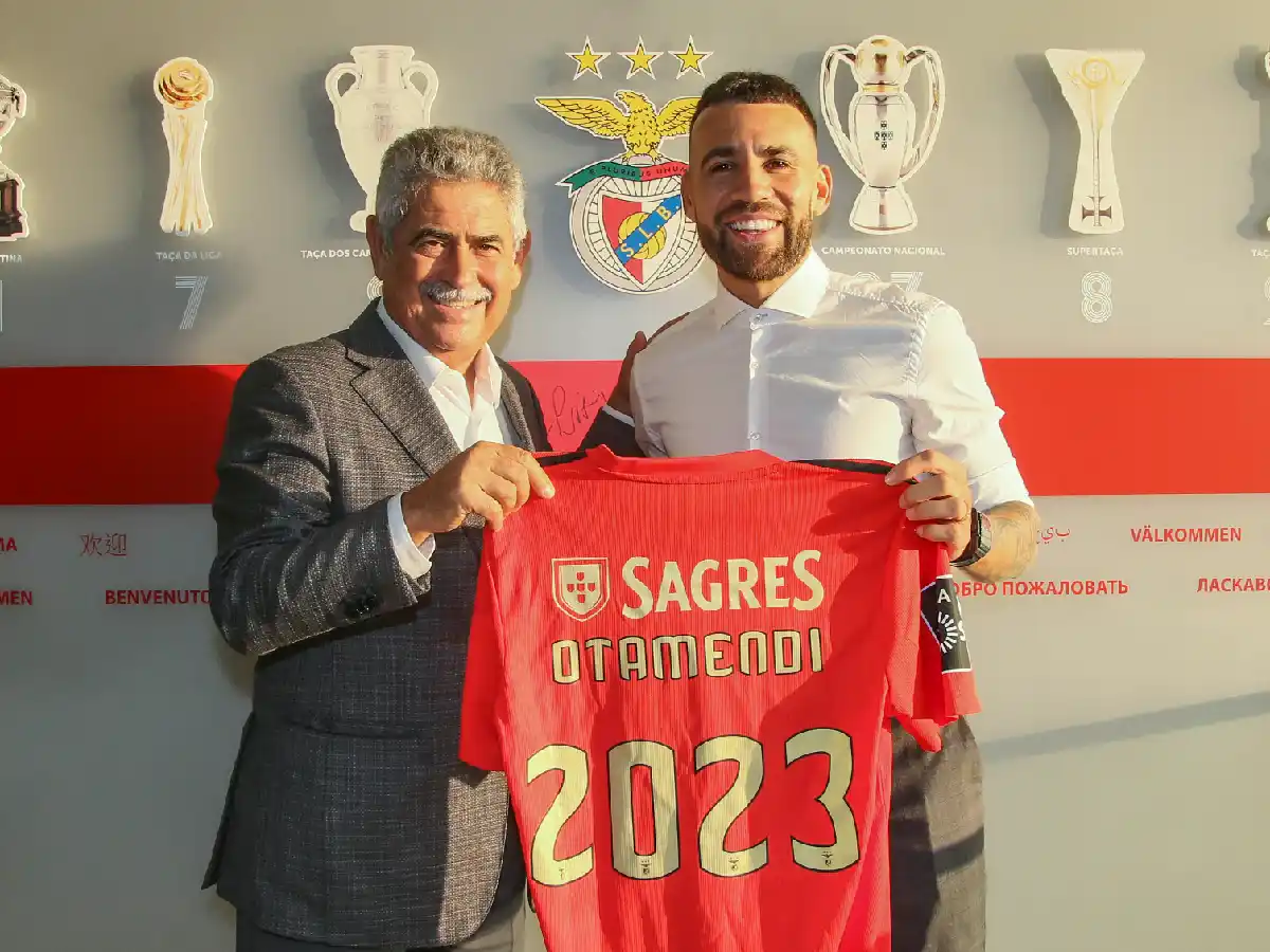 Otamendi fue presentado en Benfica