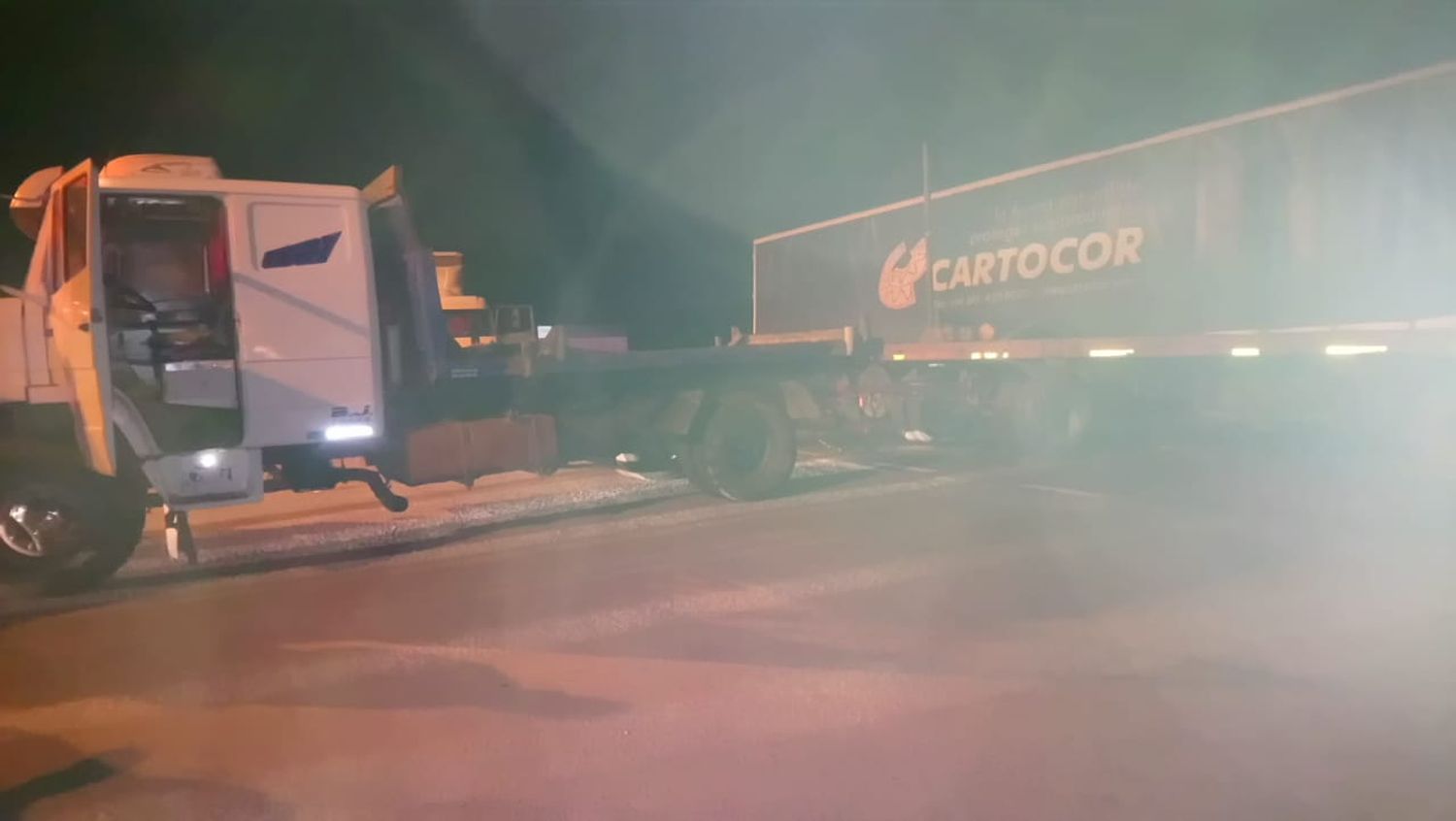 Chocaron dos camiones en Ruta 12: por fortuna nadie resultó herido