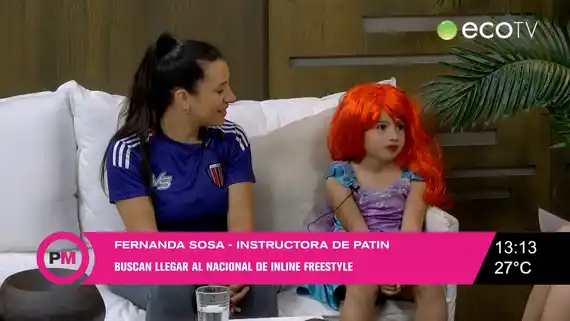 Juana, la pequeña patinadora, busca llegar al nacional de inline freestyle