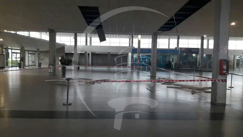 El vendaval causa daños en la Ferroautomotora