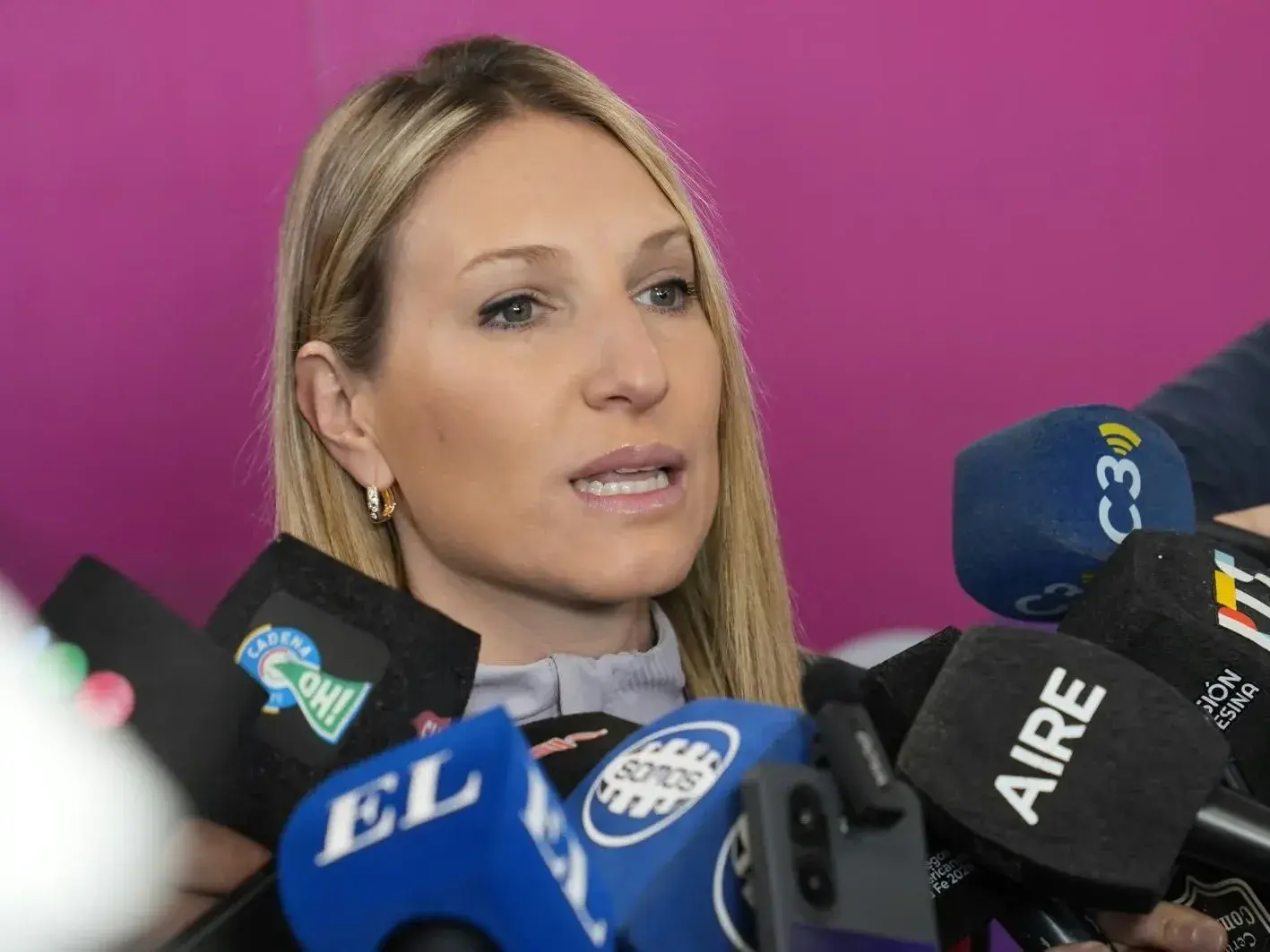 Virginia Coudannes, vocera del Gobierno Provincial y de los Juegos. Foto: Prensa Juegos Suramericanos